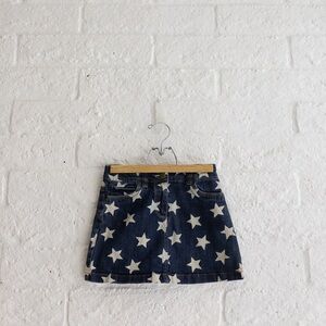 Mini Boden Starry Denim Skirt - Girls Size 9-10Y